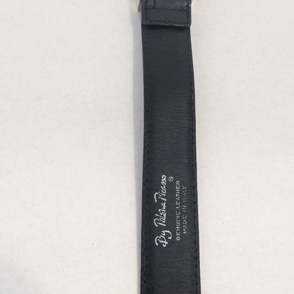 Vintage PALOMA PICASSO Italy Black Genuine Leather Belt